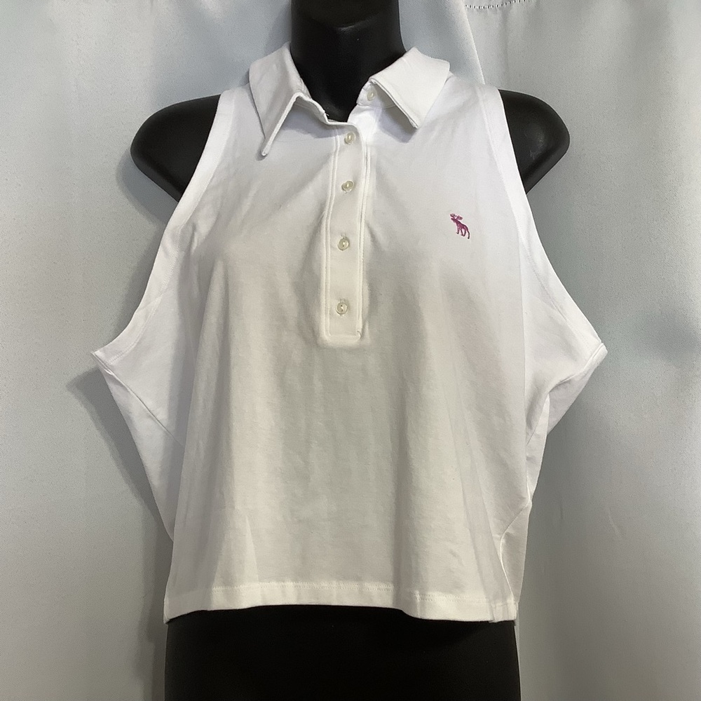 Abercrombie & Fitch White Cropped Polo Tank with Women’s Size XL Bundle of 2